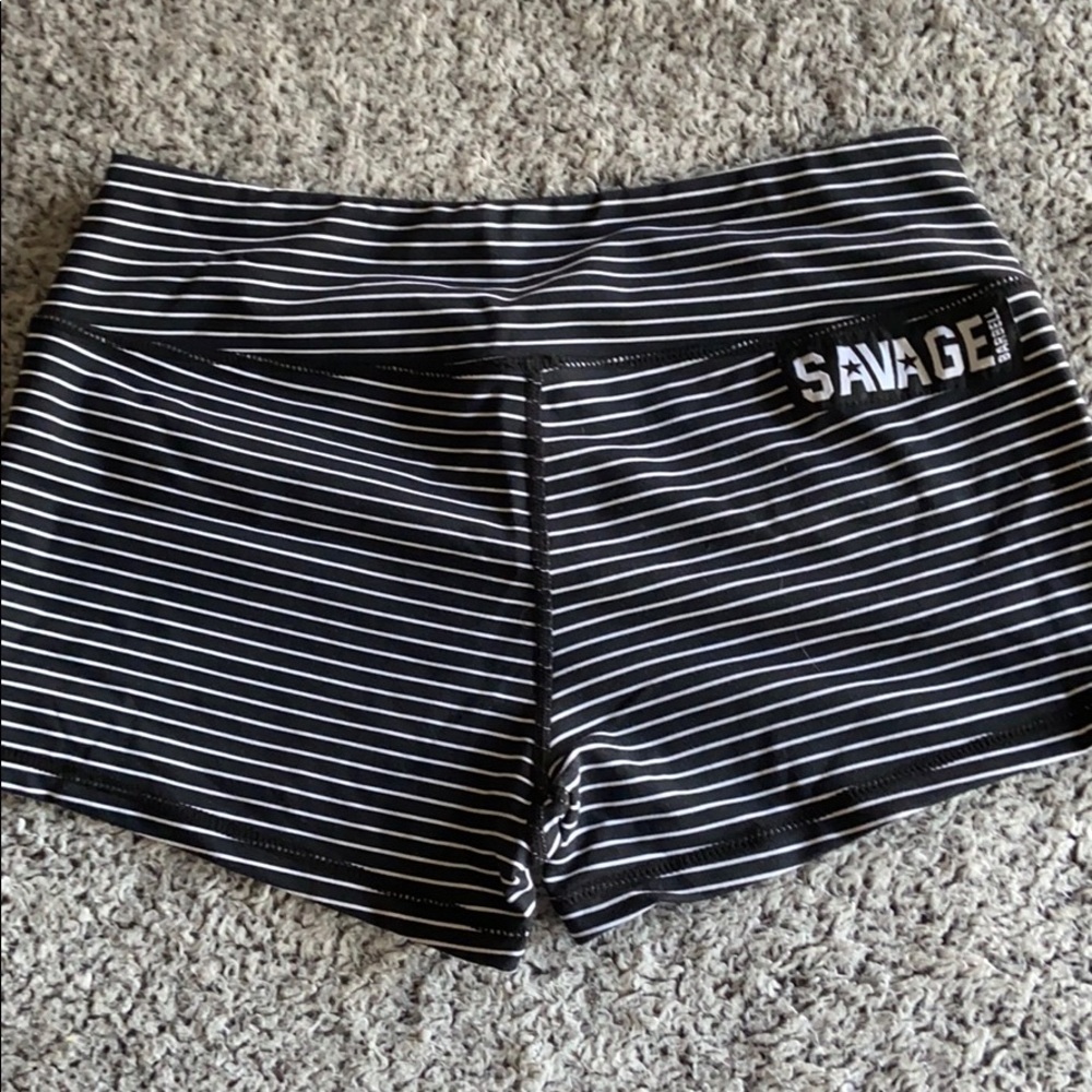 Savage barbell booty shorts
